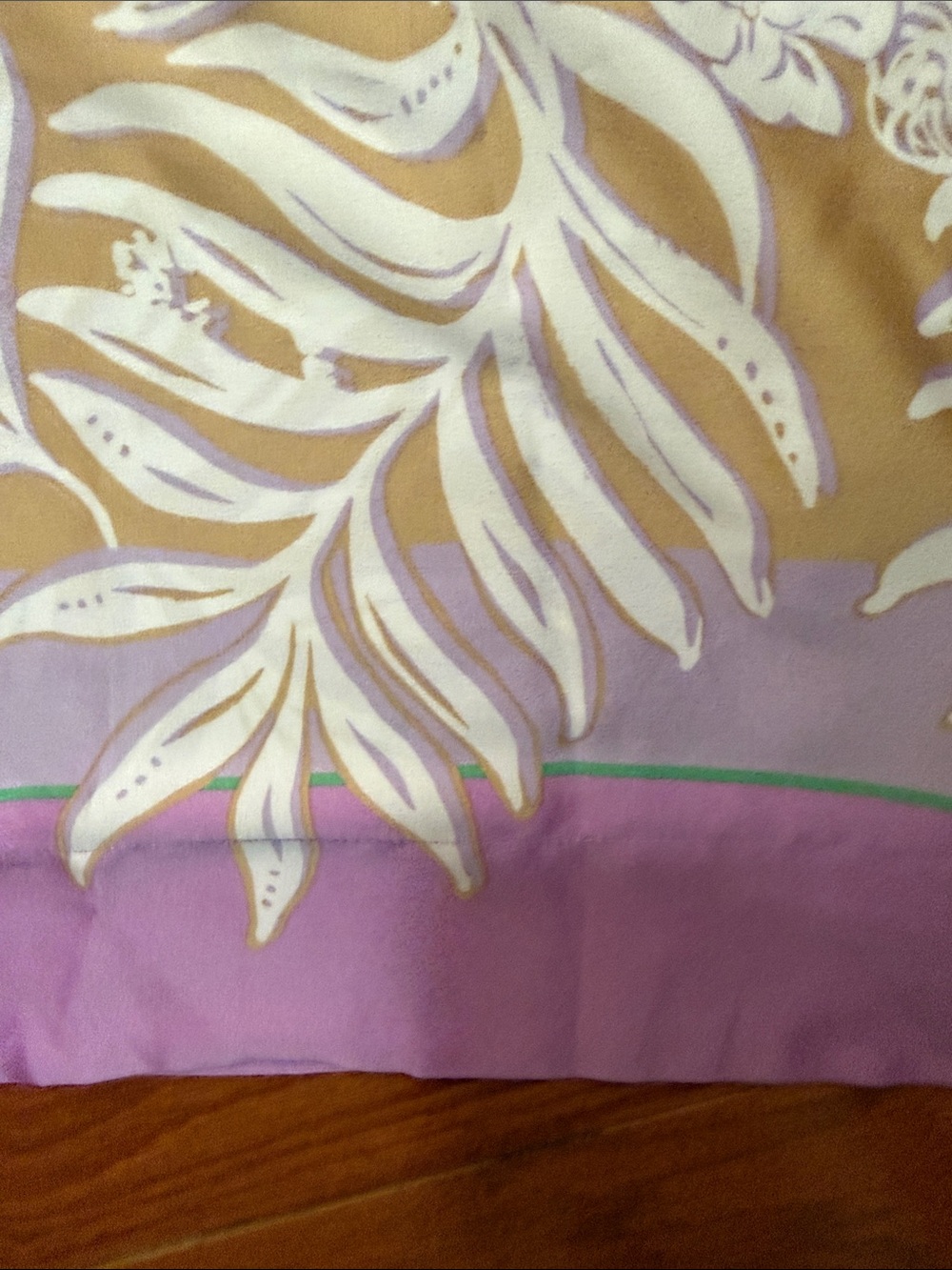 Lilly Pulitzer Tan and Lavender Floral Button-Front Top - Picture 6 of 8